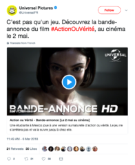 Découvrez... sur twitter, une bande annonce de film par Universal Pictures